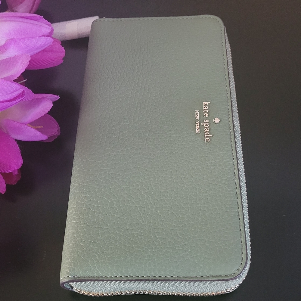 Kate Spade  Lena   Leather  Zip Around Continental Wallet - Picture 6 of 10